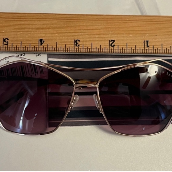 Ted Baker Geometric Aviator Gradient sunglasses 58MM Gold Purple Brown TWS188 main image 10